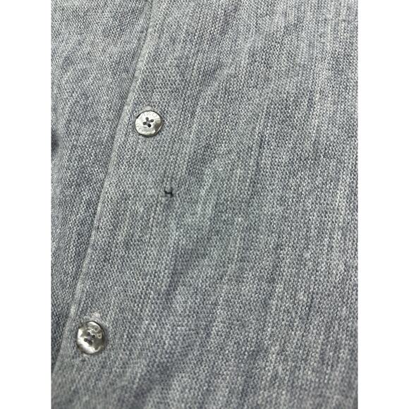IZOD Vintage Cardigan Sweater Gray V-Neck Logo Button Acrylic Made In USA Sz XL - Picture 3 of 10